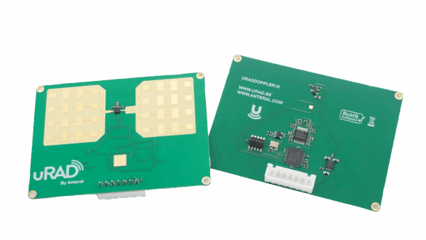 Sensor uRAD Doppler para medición de velocidad